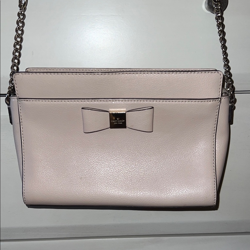Kate Spade Light Pink Crossbody Bag with Chain Strap